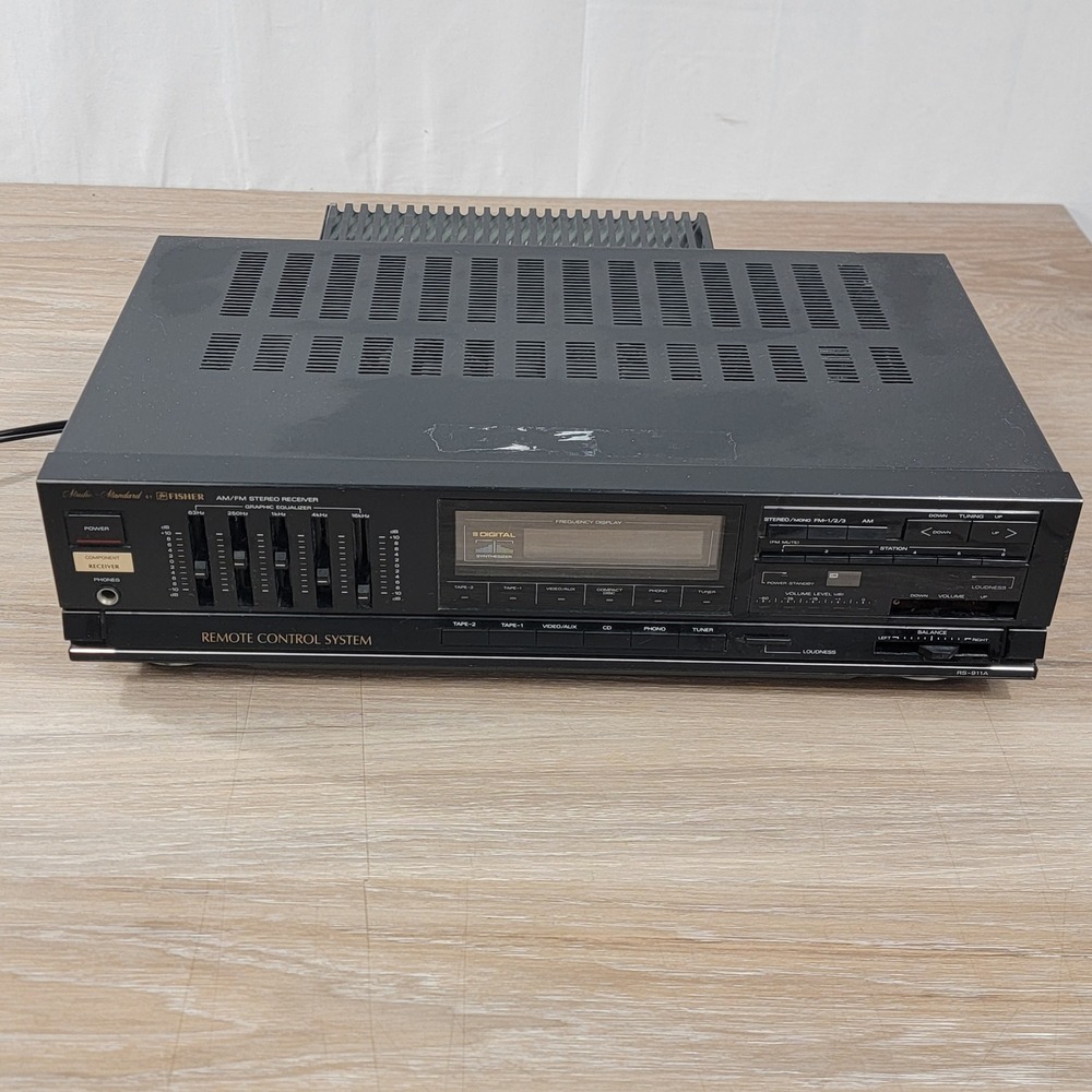 Fisher Studio Standard RS-911A AM/FM Stereo Receiver Graphic EQ Black Vtg READ